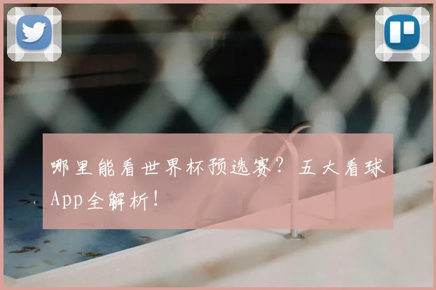 哪里能看世界杯预选赛？五大看球App全解析！